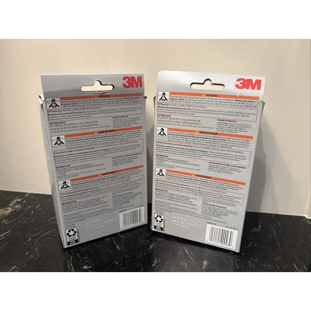3M Replacement Cartridges, Household Multi-Purpose Respirator Exp. 2029-Lot Of 2